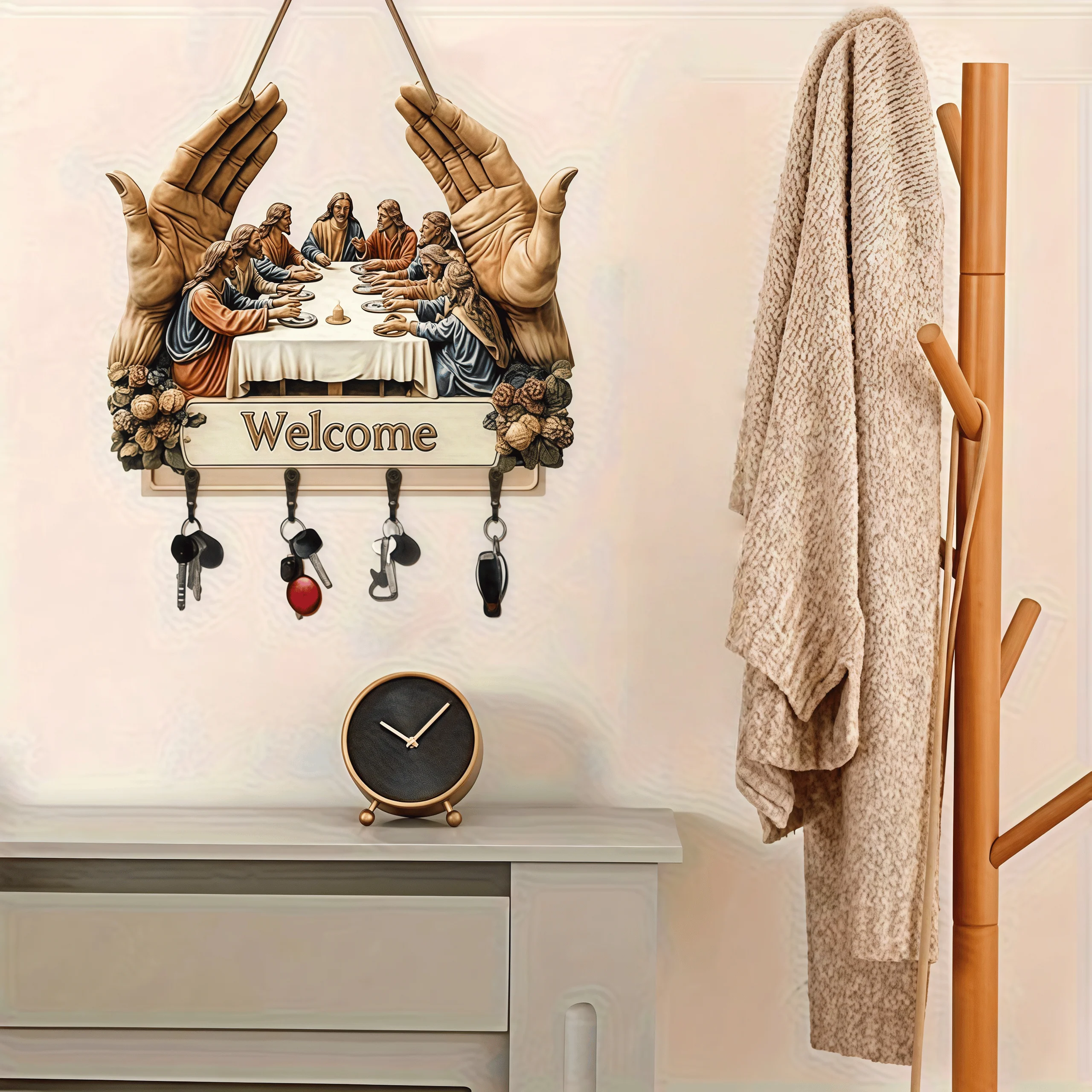 🙏 Jesus and Disciples Wall Art Keychain - Image 3