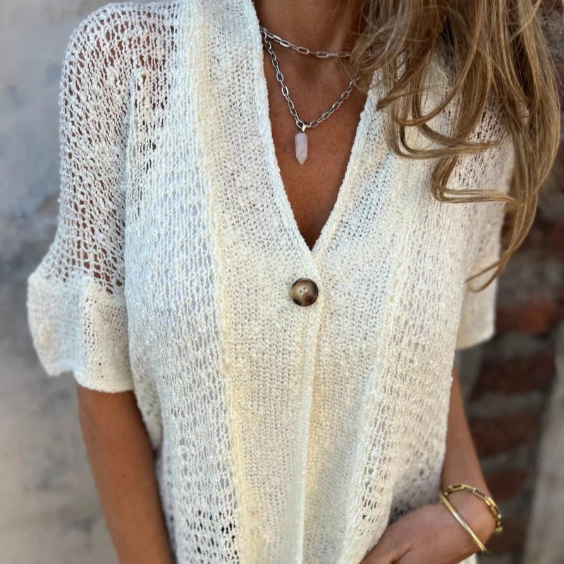 ćS-3XLćšKnitted hollow cardigan - Image 2