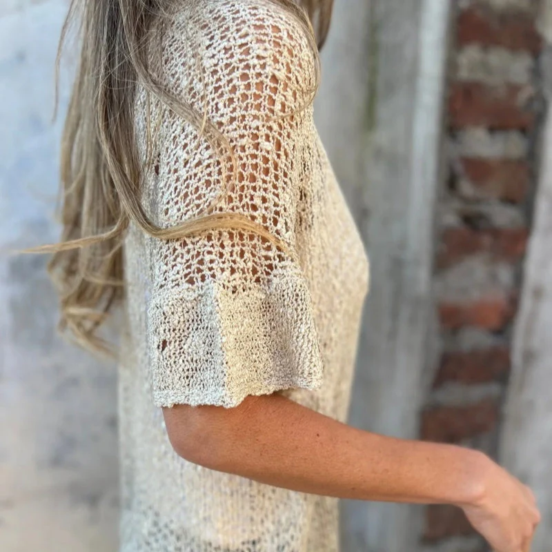 ćS-3XLćšKnitted hollow cardigan - Image 5
