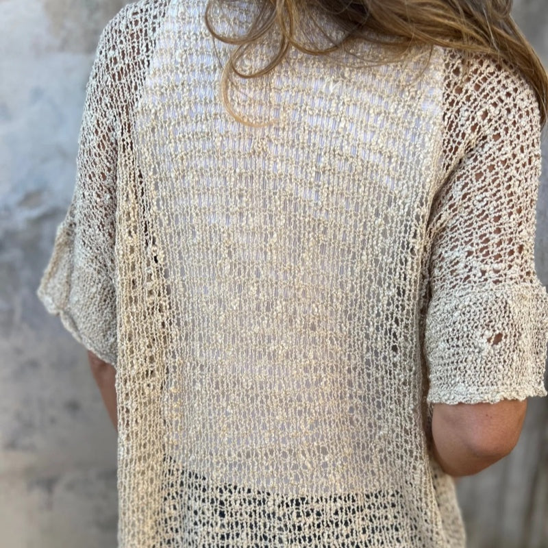 ćS-3XLćšKnitted hollow cardigan - Image 6