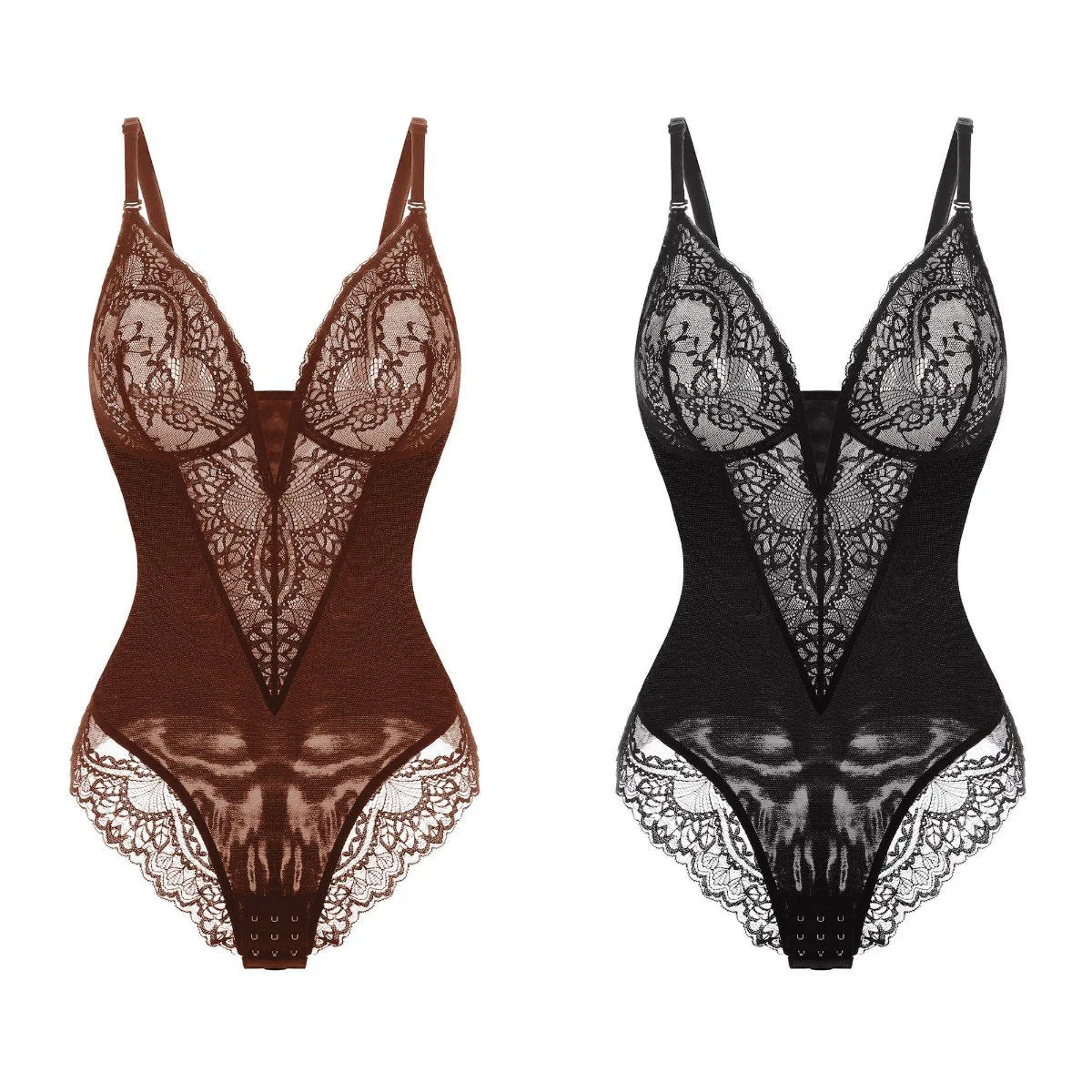 Deep-V Neck Lace Thong Bodysuit ( Buy 3 Free Shipping ) - Image 12