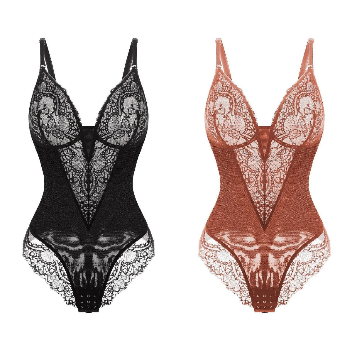 Deep-V Neck Lace Thong Bodysuit ( Buy 3 Free Shipping ) - Image 14