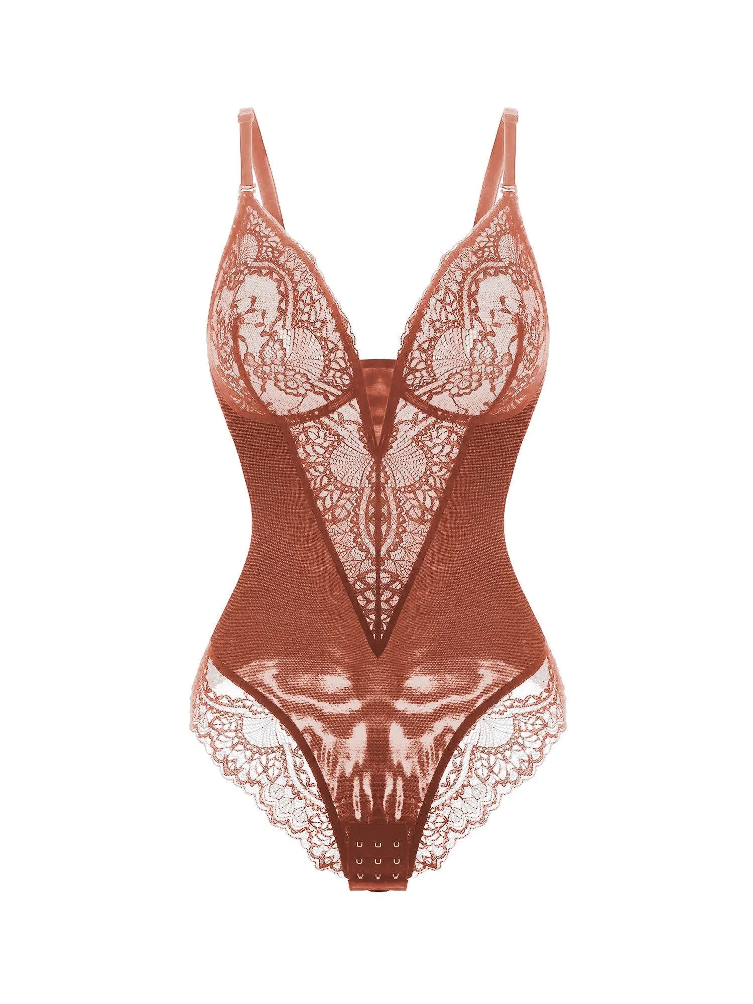 Deep-V Neck Lace Thong Bodysuit ( Buy 3 Free Shipping ) - Image 3