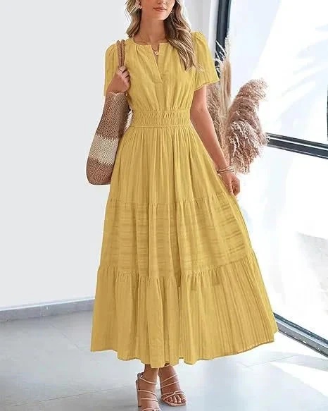 🎉This week's special offer💗Lacey - V-Neck Long Dresses - Image 10