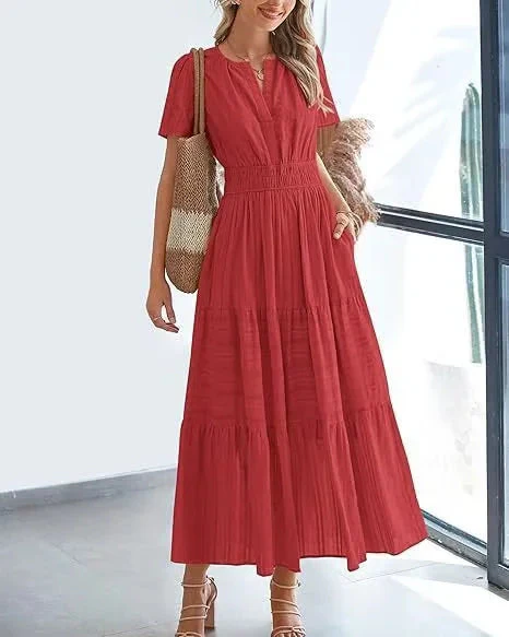 🎉This week's special offer💗Lacey - V-Neck Long Dresses - Image 13