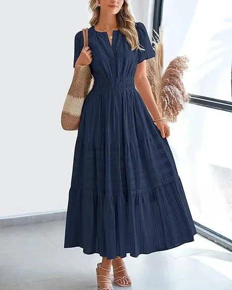🎉This week's special offer💗Lacey - V-Neck Long Dresses - Image 16