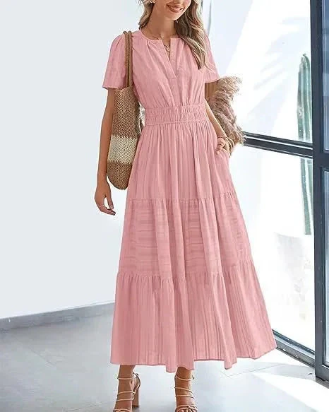 🎉This week's special offer💗Lacey - V-Neck Long Dresses - Image 2