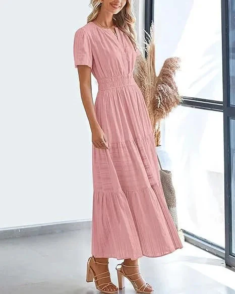 🎉This week's special offer💗Lacey - V-Neck Long Dresses - Image 21