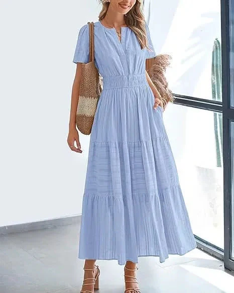 🎉This week's special offer💗Lacey - V-Neck Long Dresses - Image 7