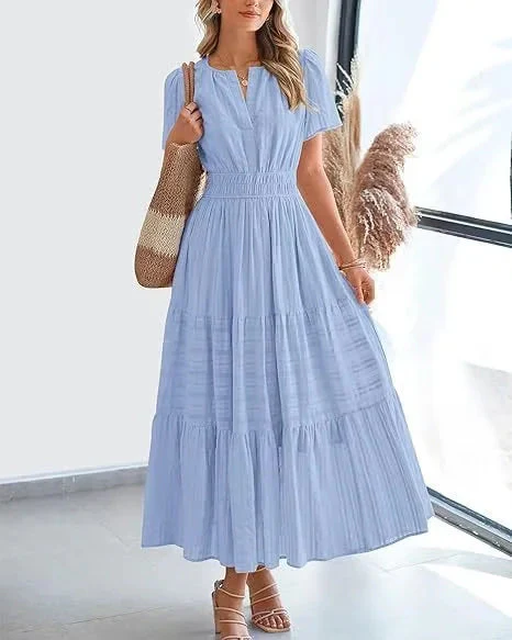 🎉This week's special offer💗Lacey - V-Neck Long Dresses - Image 8