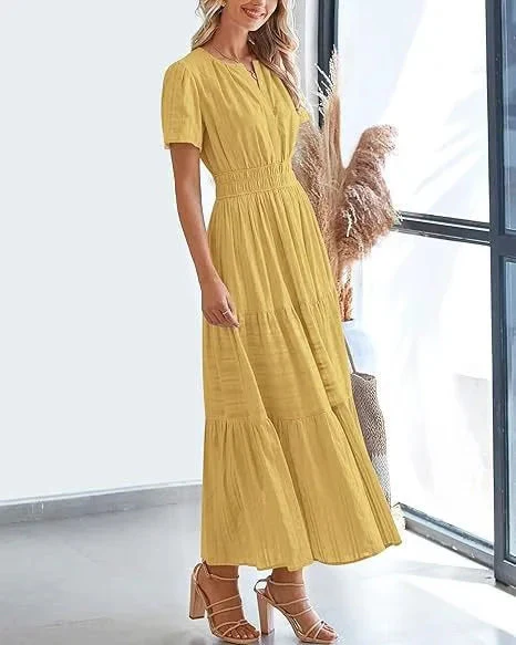 🎉This week's special offer💗Lacey - V-Neck Long Dresses - Image 9