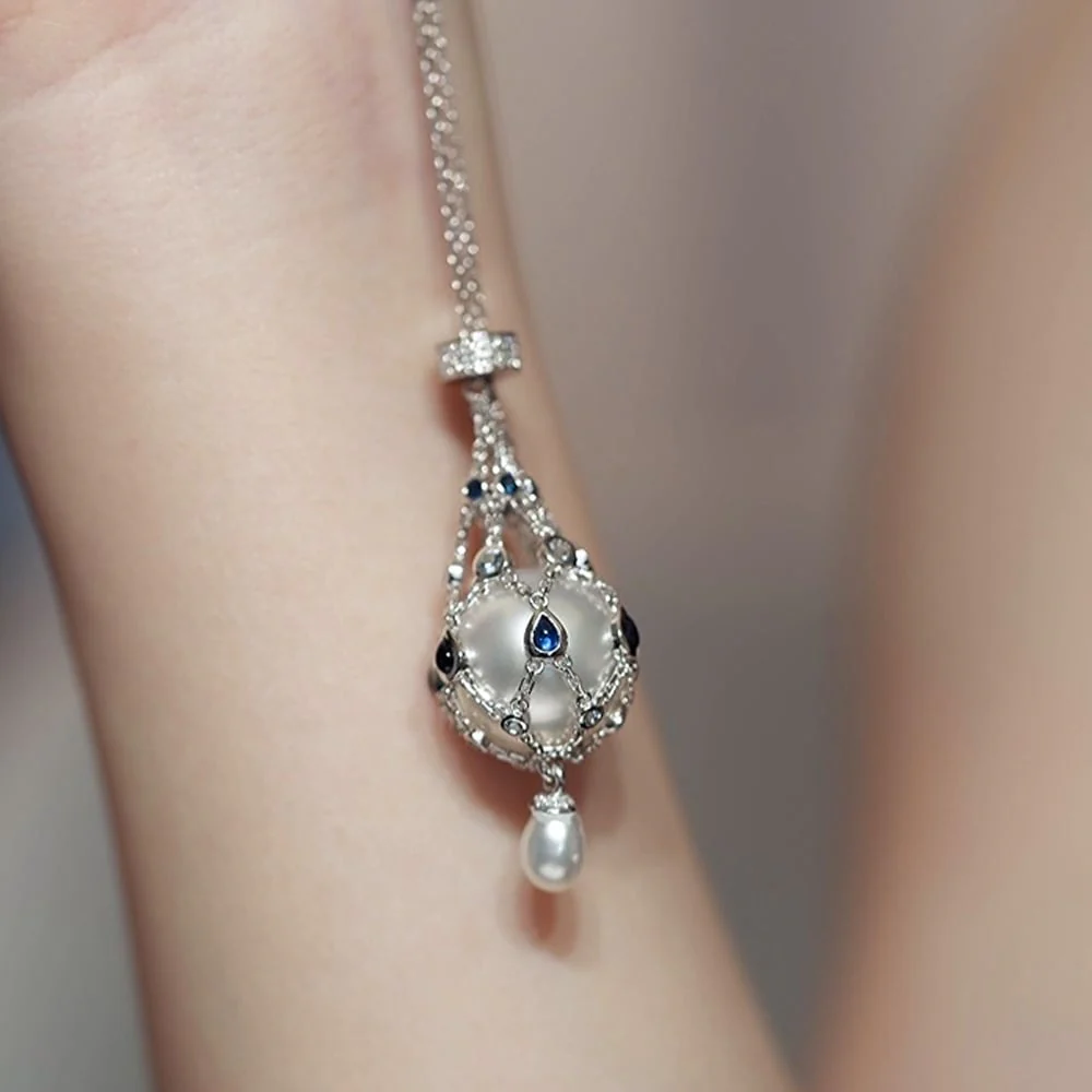 49% OFF--Pearl & Gemstone Lavalier Pendant - Image 4