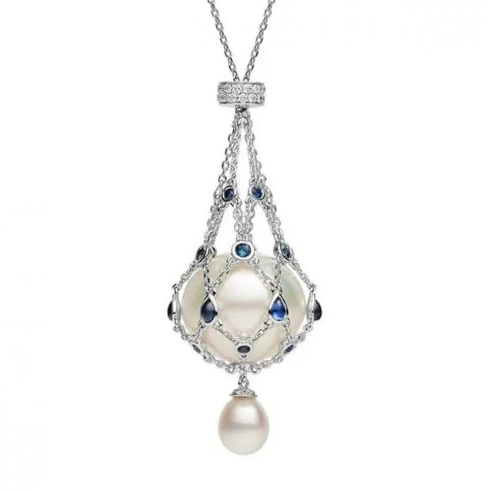 49% OFF--Pearl & Gemstone Lavalier Pendant - Image 6