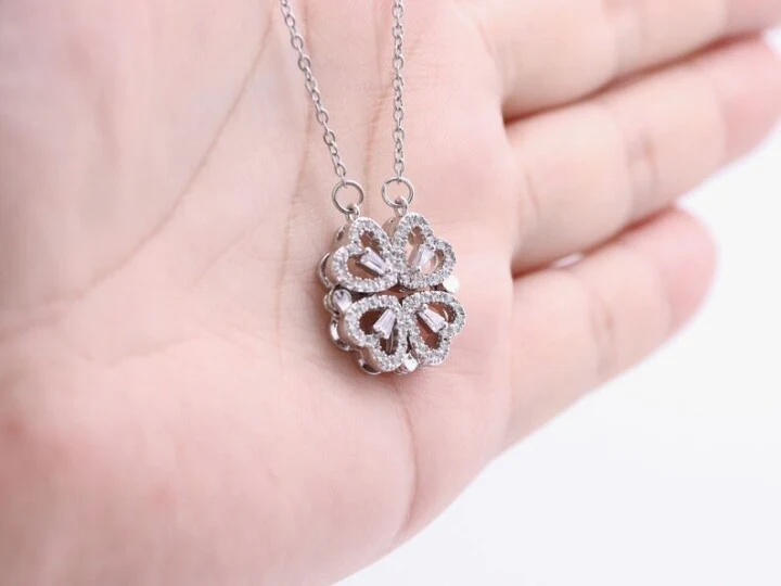 ☘Four-Leaf Heart Shape Necklace🎁The Best Gifts For Your Loved Ones - Image 5