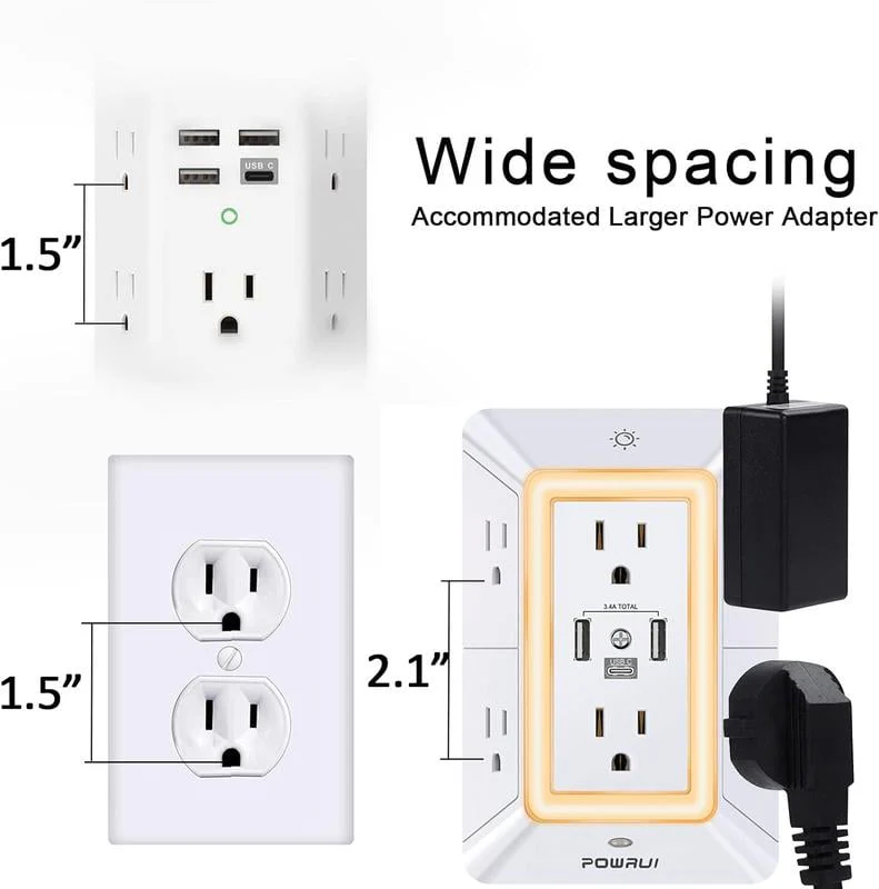 ✨Hot sale 🔥 Multi Plug Outlet Surge Protector - Image 3