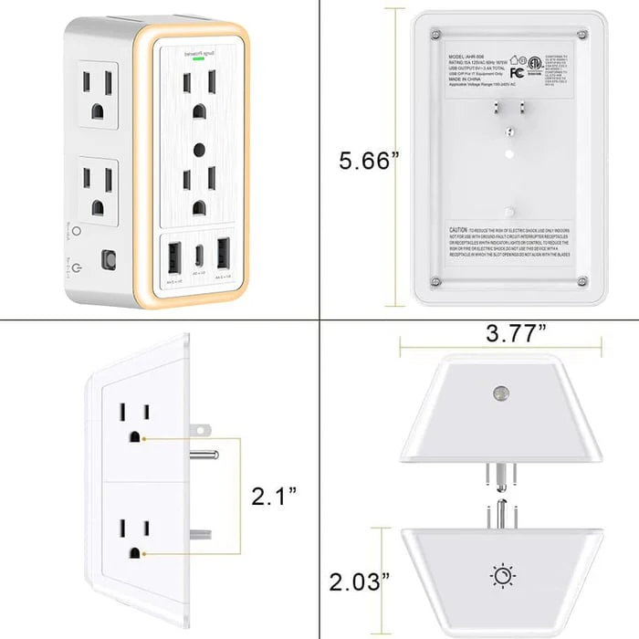 ✨Hot sale 🔥 Multi Plug Outlet Surge Protector - Image 7