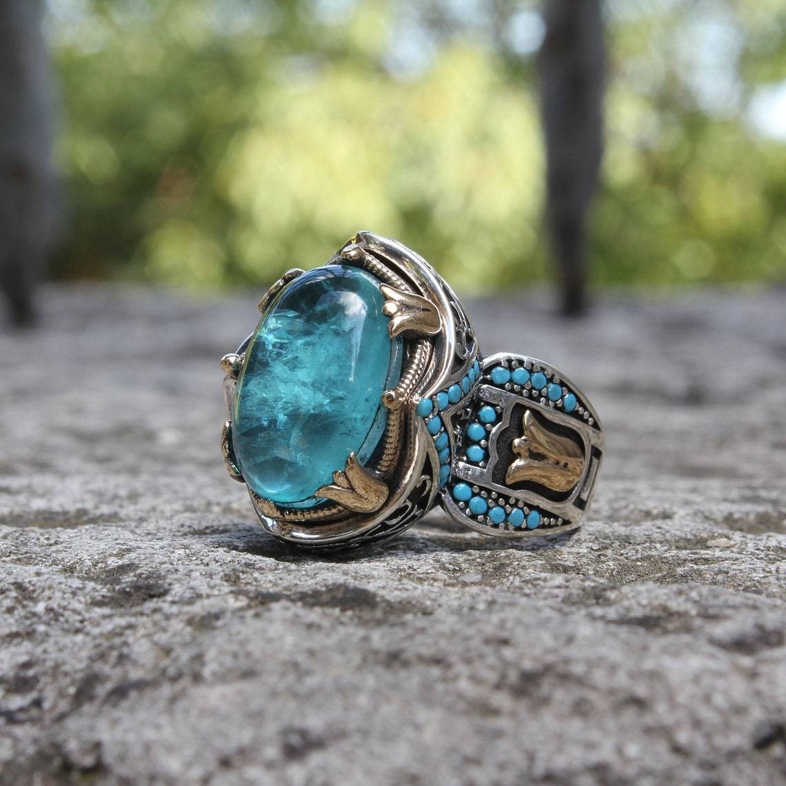🎁Luxury Sapphire Silver Ring - Image 2