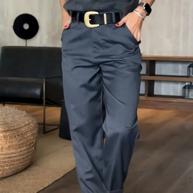 🔥Women's High Waist Casual Straight Blazer Pants🍃 - Image 11