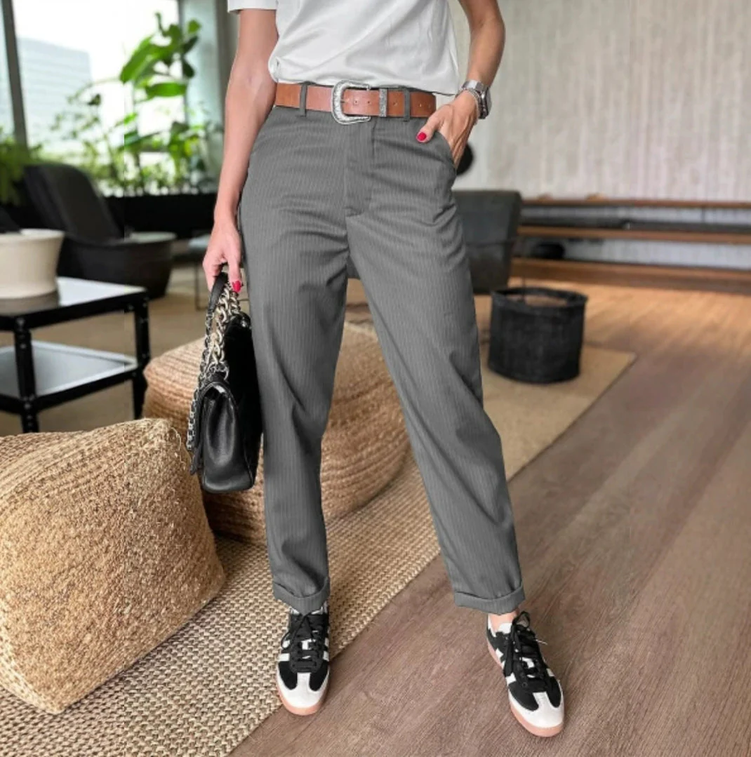 🔥Women's High Waist Casual Straight Blazer Pants🍃 - Image 5