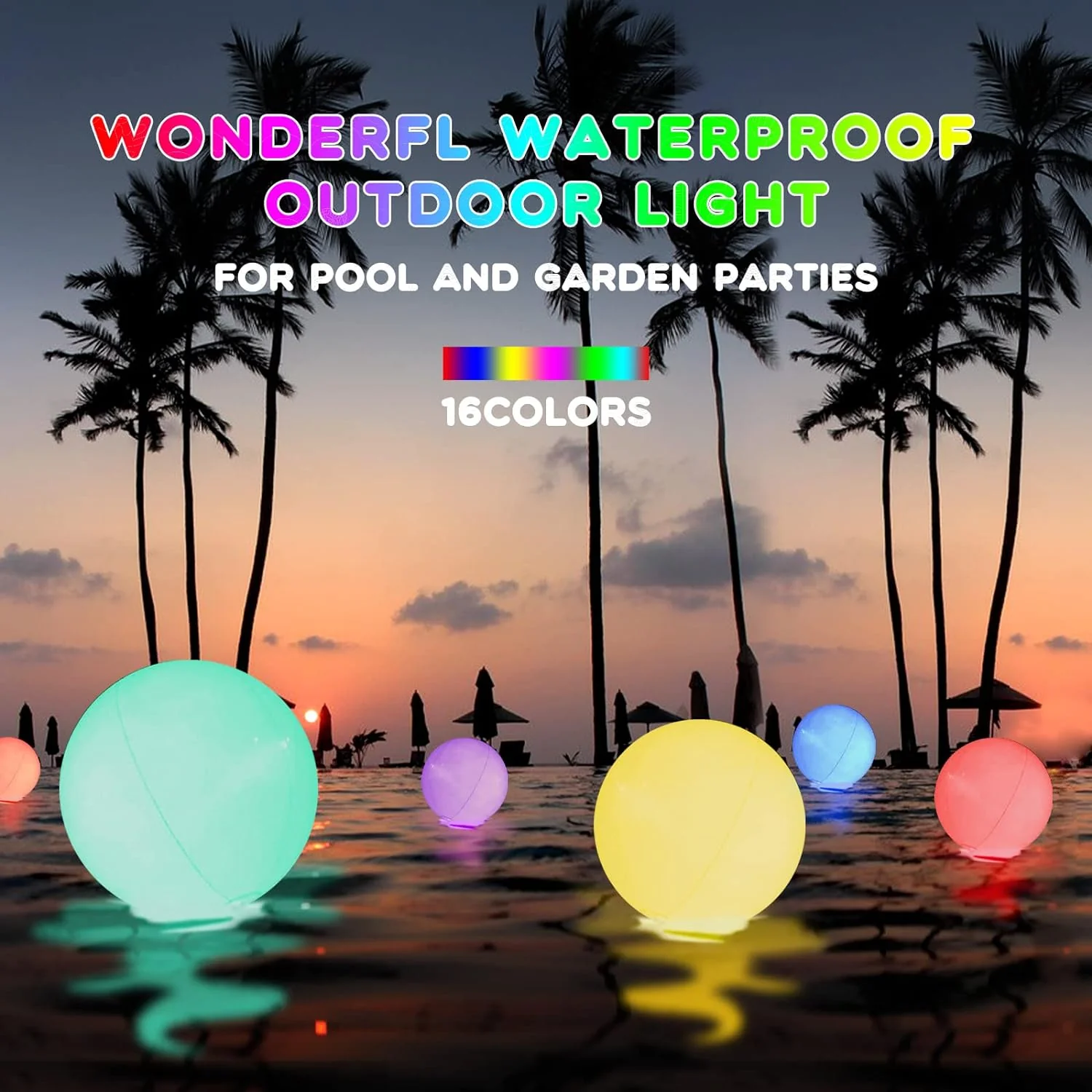 Pool Decoration🎉LED Light 16 Colors Luminous Beach Ball - Image 6