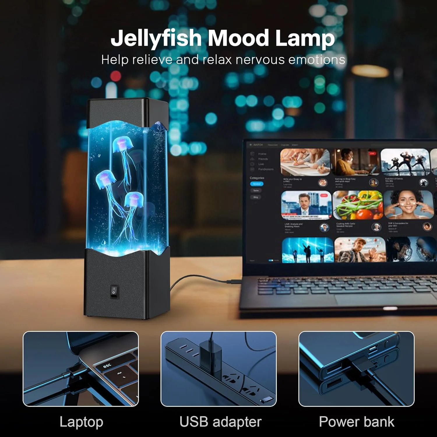 🔥Summer Hot Sale Promotion-49% OFF✨-Multicolor Jellyfish Lava Lamp - Image 7