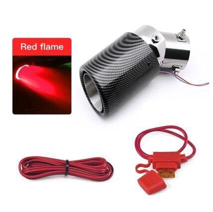 🚗LED Flaming Luminous Universal Car Modified Carbon Fiber Tail pipes💥 - Image 10