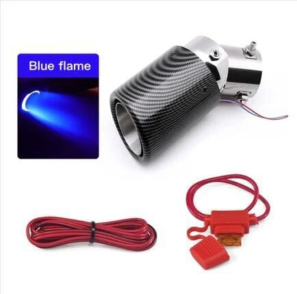🚗LED Flaming Luminous Universal Car Modified Carbon Fiber Tail pipes💥 - Image 11
