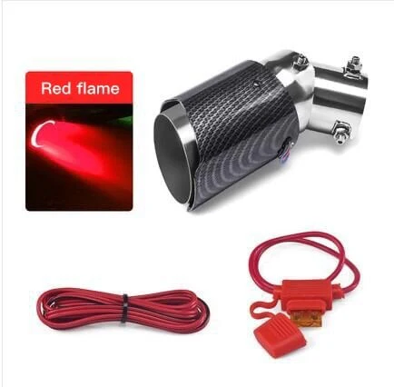 🚗LED Flaming Luminous Universal Car Modified Carbon Fiber Tail pipes💥 - Image 12