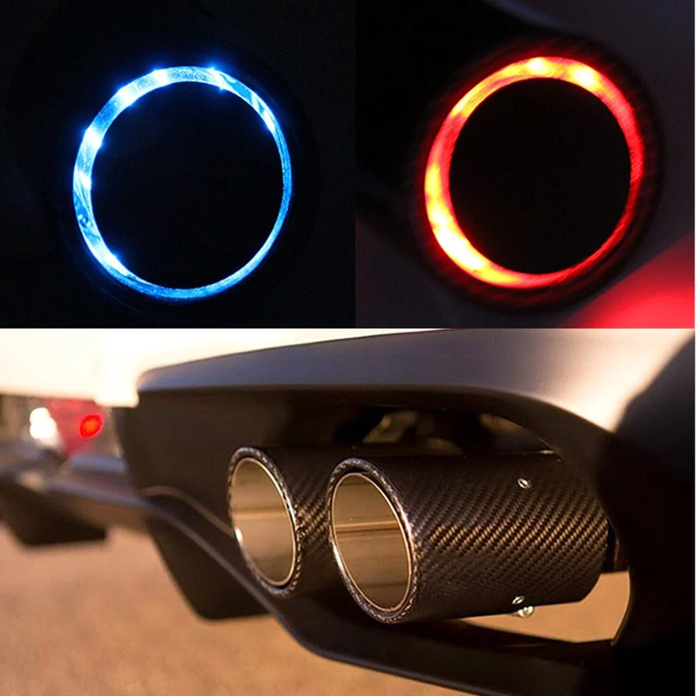 🚗LED Flaming Luminous Universal Car Modified Carbon Fiber Tail pipes💥 - Image 4