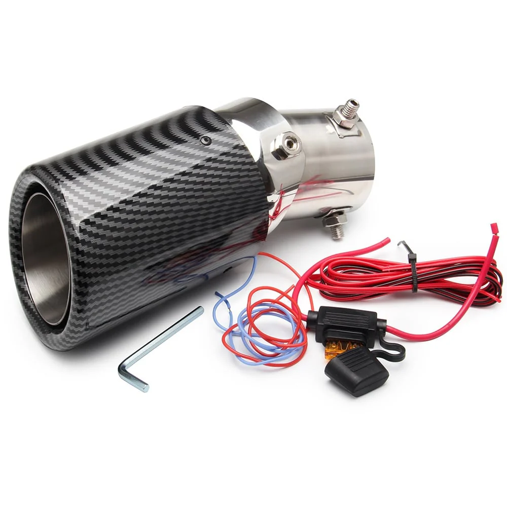🚗LED Flaming Luminous Universal Car Modified Carbon Fiber Tail pipes💥 - Image 5