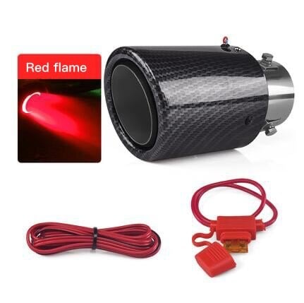 🚗LED Flaming Luminous Universal Car Modified Carbon Fiber Tail pipes💥 - Image 6