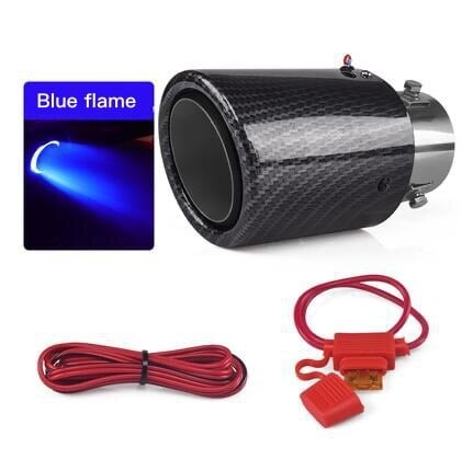 🚗LED Flaming Luminous Universal Car Modified Carbon Fiber Tail pipes💥 - Image 7