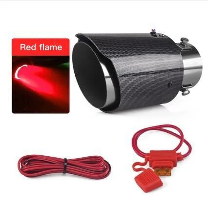 🚗LED Flaming Luminous Universal Car Modified Carbon Fiber Tail pipes💥 - Image 8