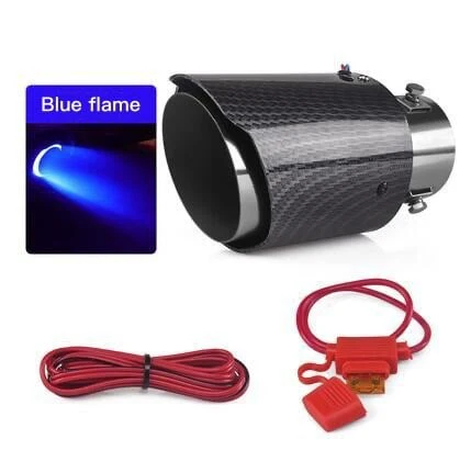 🚗LED Flaming Luminous Universal Car Modified Carbon Fiber Tail pipes💥 - Image 9