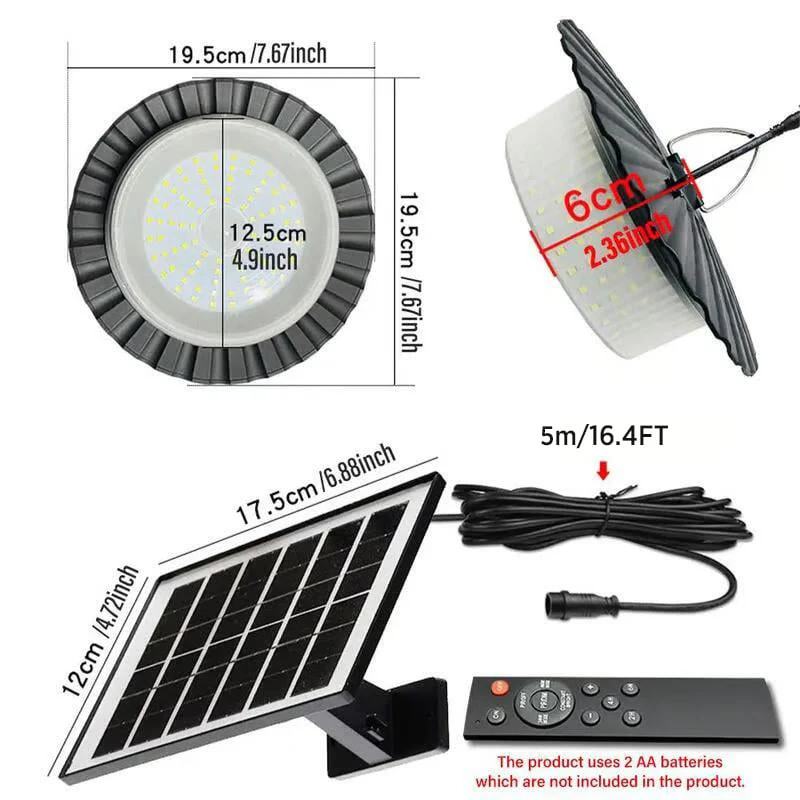 🔥2025 HOT SALE-49% OFF🔥224-LED Solar Pendant Light with Moving Sensor - Image 9