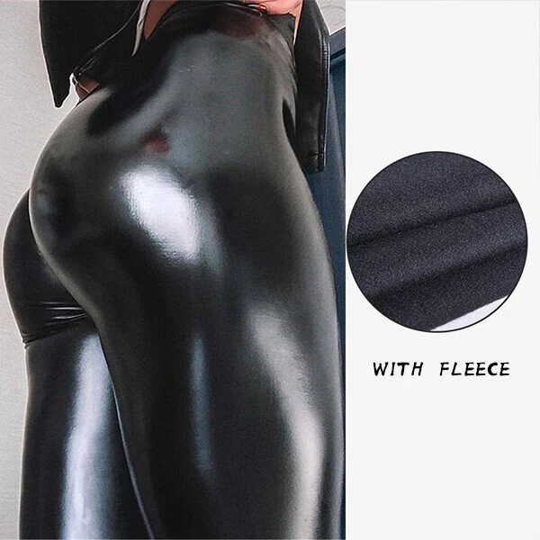 🎁Early Christmas Sale 2023 -🎁 S-shaped PU Leather Leggings - Image 12