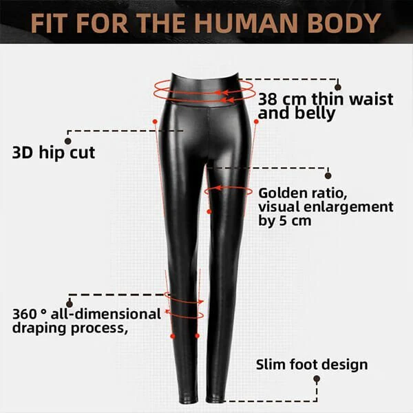 🎁Early Christmas Sale 2023 -🎁 S-shaped PU Leather Leggings - Image 3