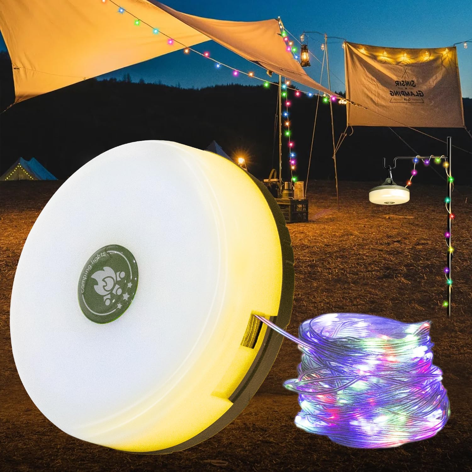 🔥Outdoor lighting camping lantern roll atmosphere light - Image 2
