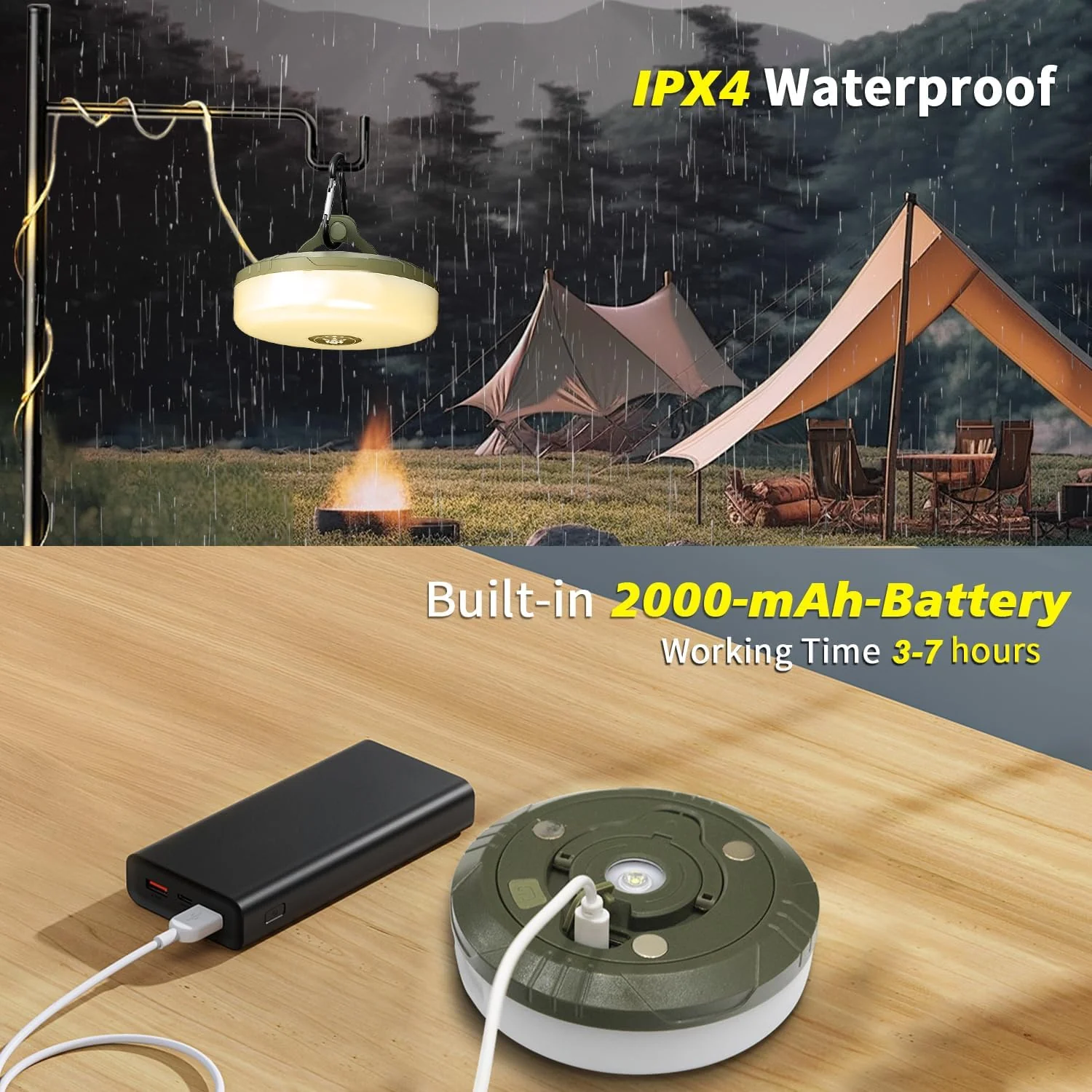 🔥Outdoor lighting camping lantern roll atmosphere light - Image 4