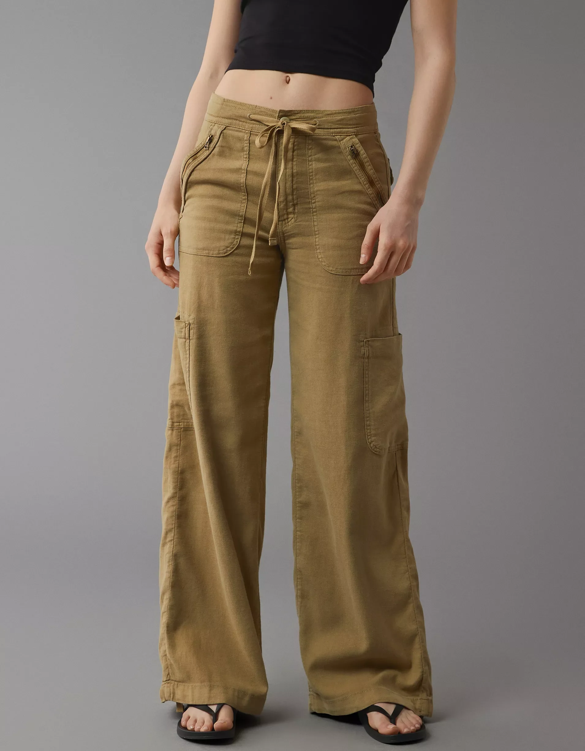 Linen-Blend Wide-Leg Cargo Pant(BUY 2 FREE SHIPPING) - Image 14