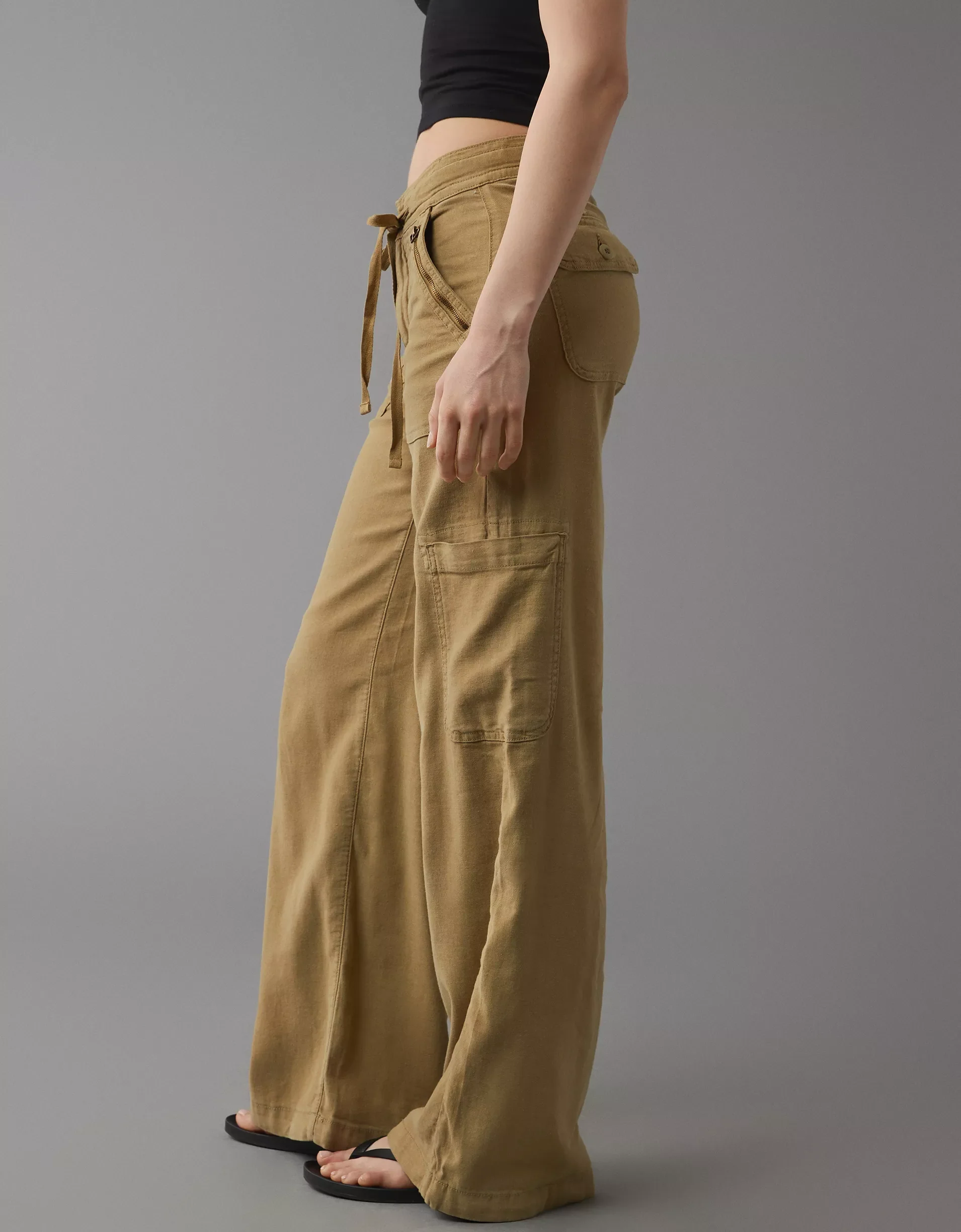 Linen-Blend Wide-Leg Cargo Pant(BUY 2 FREE SHIPPING) - Image 15