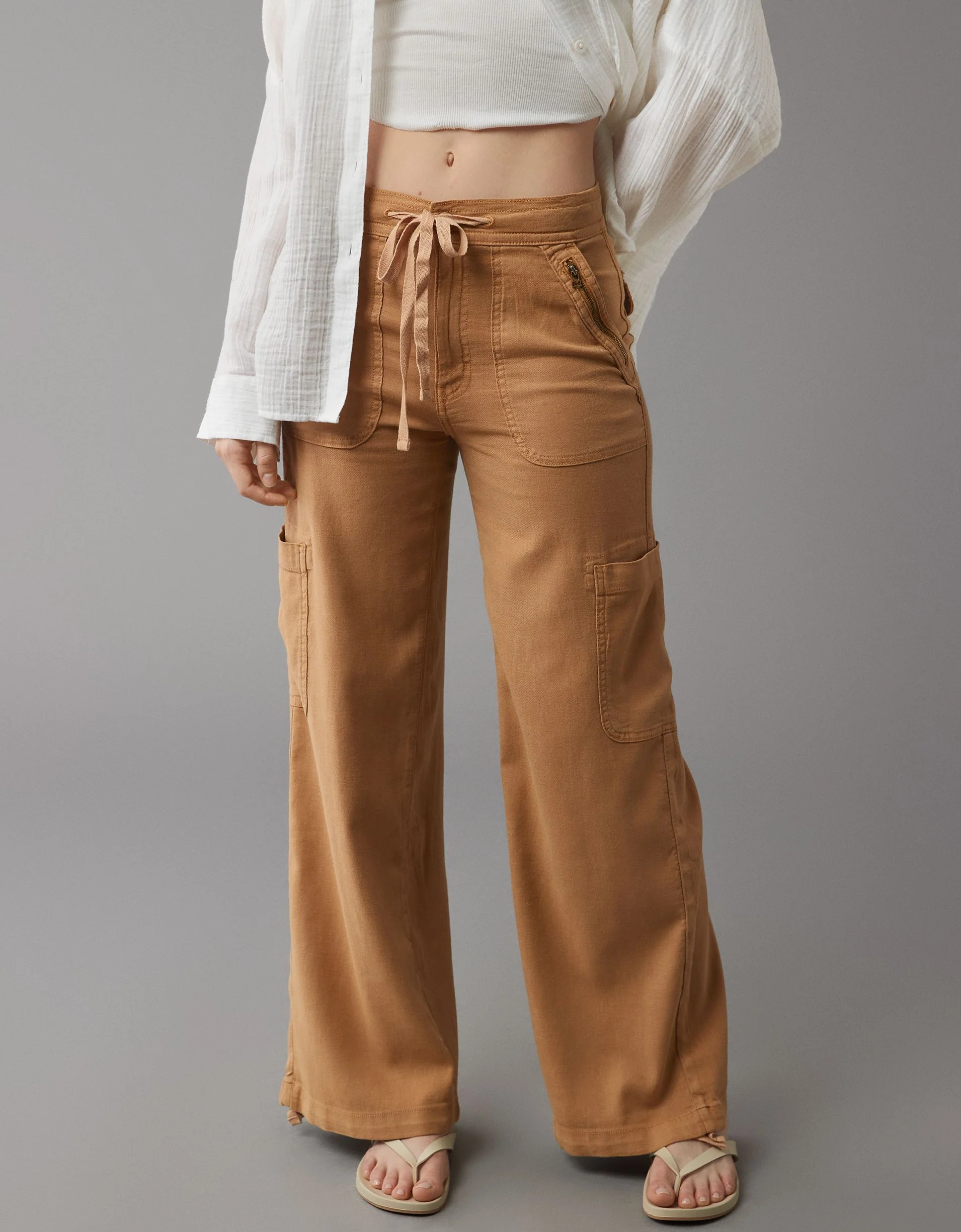 Linen-Blend Wide-Leg Cargo Pant(BUY 2 FREE SHIPPING) - Image 17