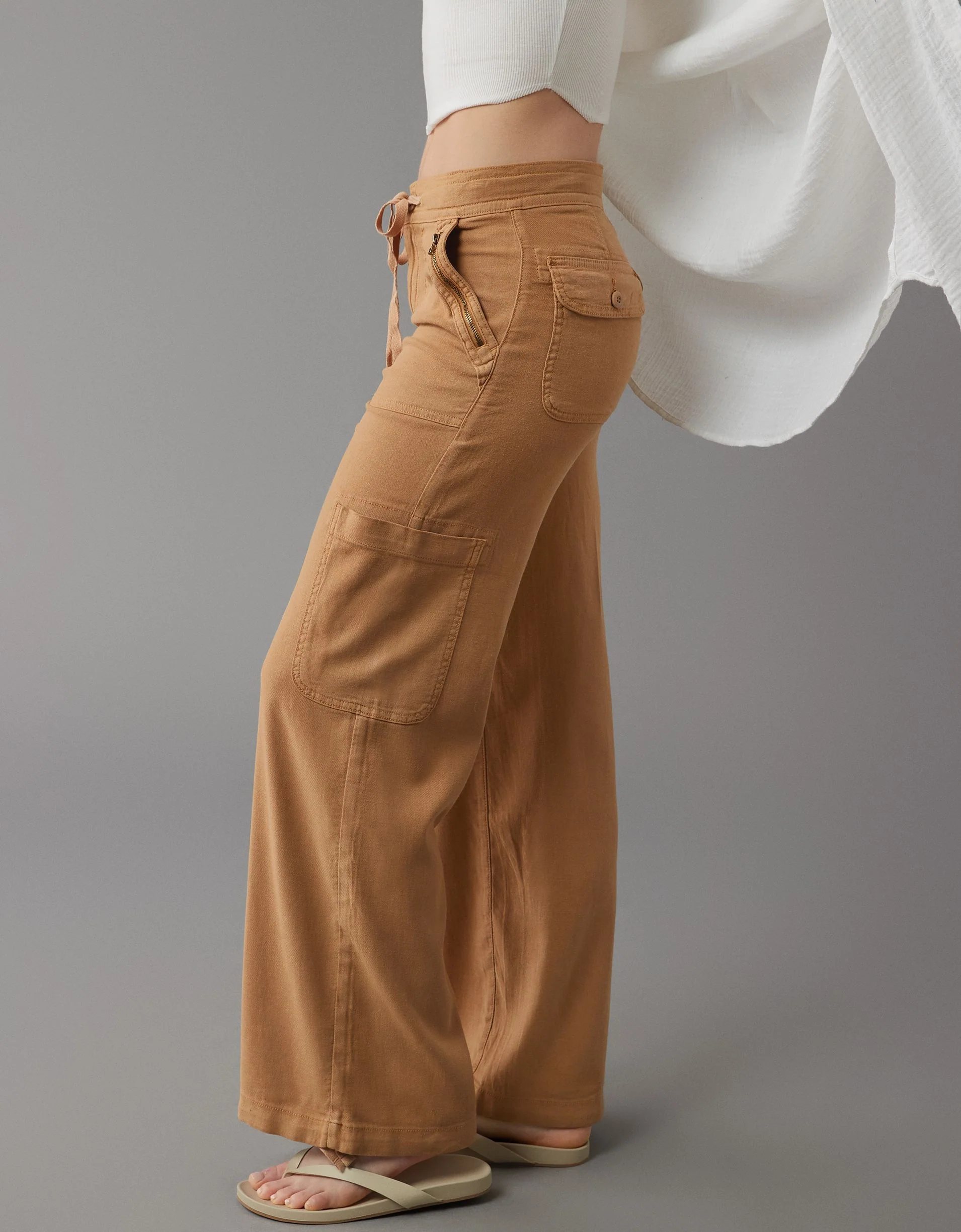 Linen-Blend Wide-Leg Cargo Pant(BUY 2 FREE SHIPPING) - Image 18