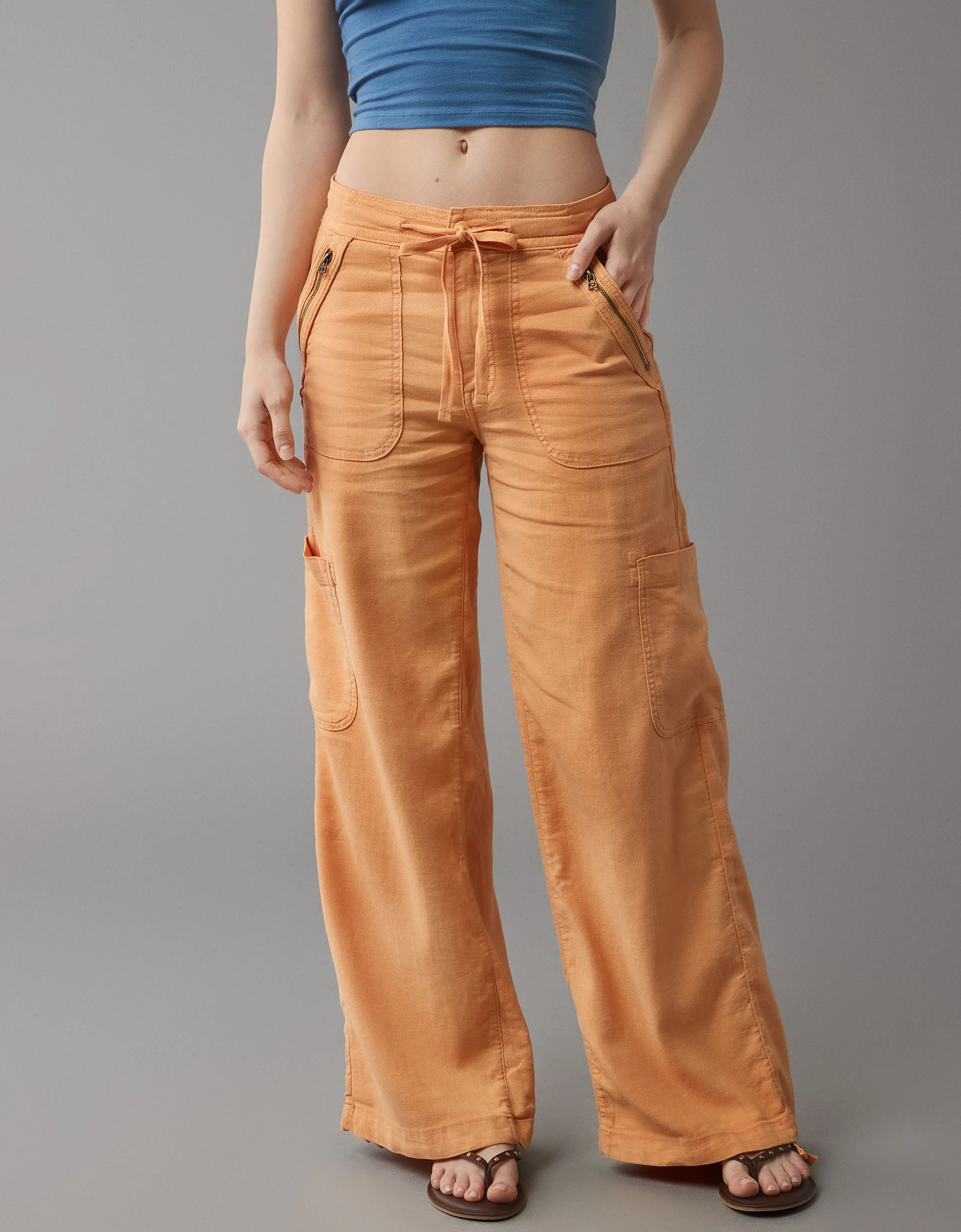 Linen-Blend Wide-Leg Cargo Pant(BUY 2 FREE SHIPPING) - Image 20