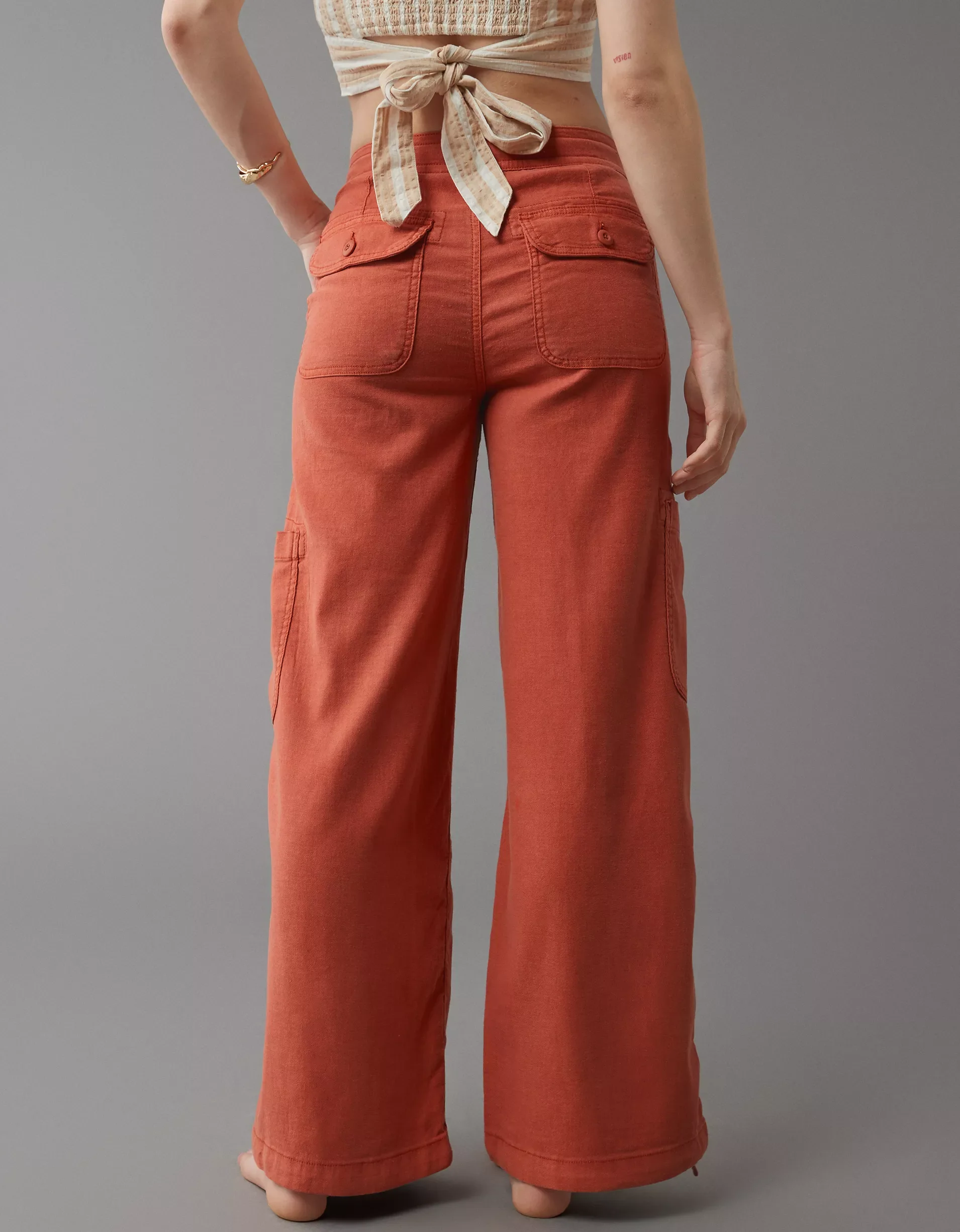 Linen-Blend Wide-Leg Cargo Pant(BUY 2 FREE SHIPPING) - Image 6