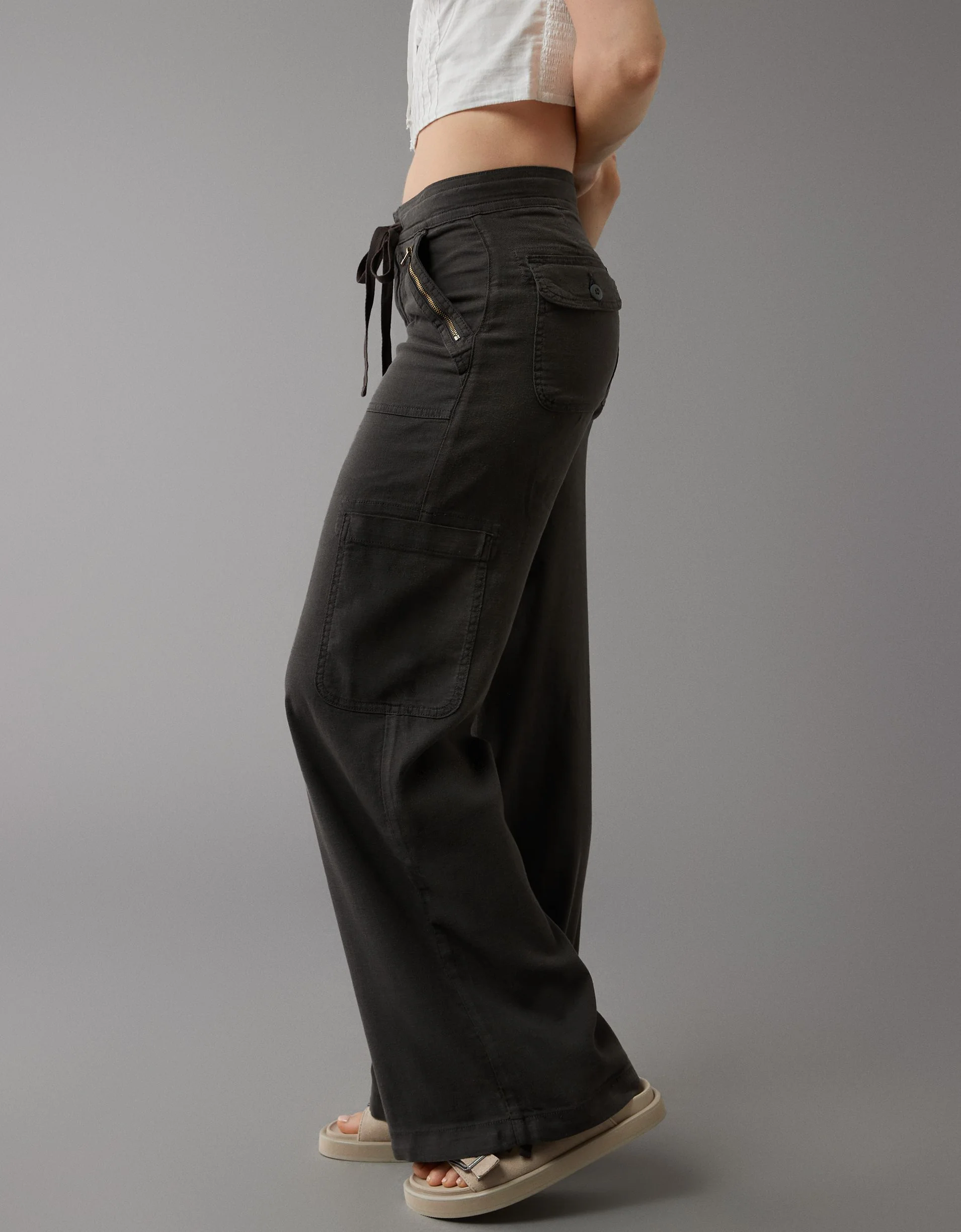 Linen-Blend Wide-Leg Cargo Pant(BUY 2 FREE SHIPPING) - Image 9