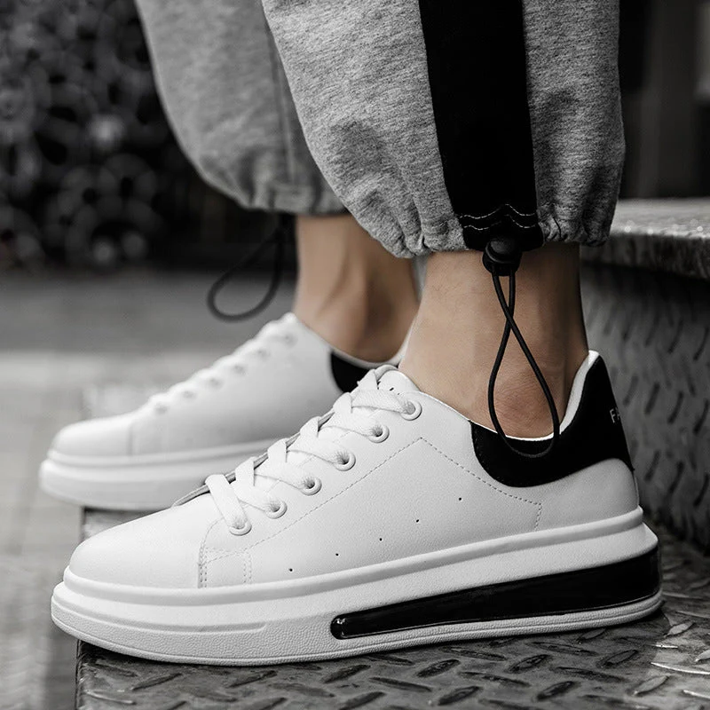 Little White Shoes Breathable Sponge Cake Thick Bottom Sneakers Air Cushion Men's Shoes - Image 2
