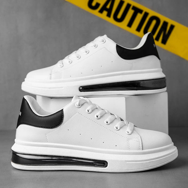 Little White Shoes Breathable Sponge Cake Thick Bottom Sneakers Air Cushion Men's Shoes - Image 4