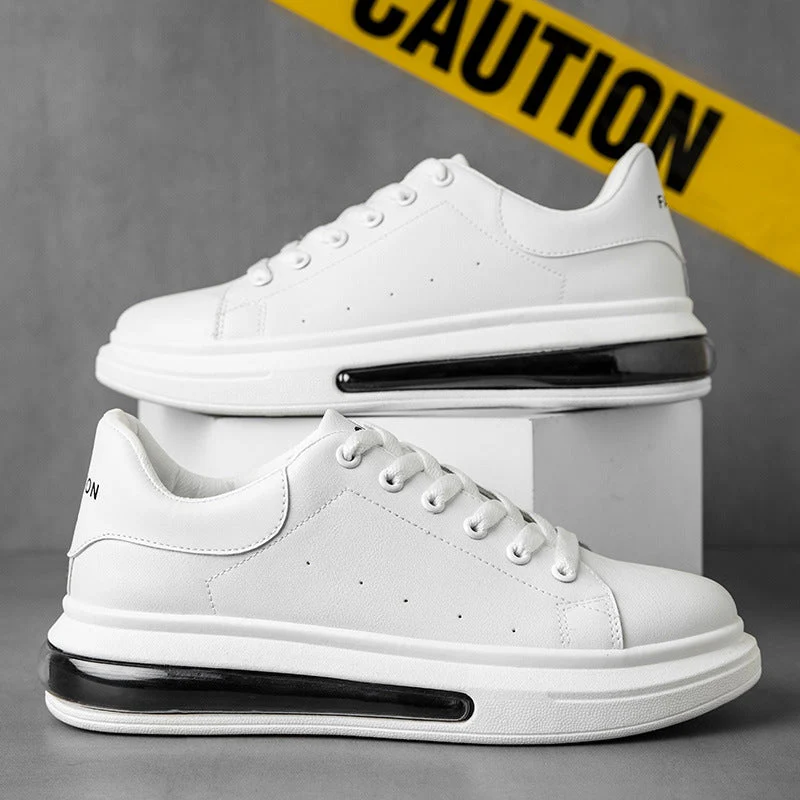 Little White Shoes Breathable Sponge Cake Thick Bottom Sneakers Air Cushion Men's Shoes - Image 5
