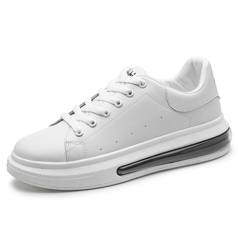 Little White Shoes Breathable Sponge Cake Thick Bottom Sneakers Air Cushion Men's Shoes - Image 6
